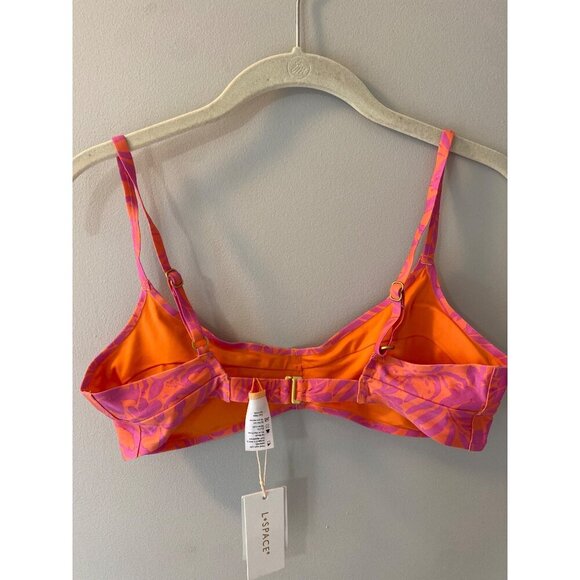 L*Space Fused Alec swim Top purple / orange size large $130 MSRP - Picture 4 of 7